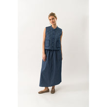 Indlæs billede til gallerivisning LOLLYS LAUNDRY Akanell Maxi Skirt Dark Blue
