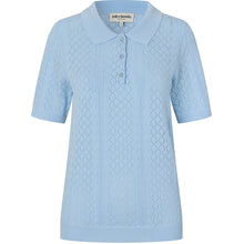 Indlæs billede til gallerivisning LOLLYS LAUNDRY Alaia Polo Knit S/S Light Blue
