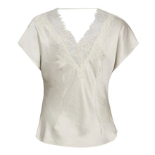 Indlæs billede til gallerivisning CO' COUTURE Idun Lace SS Blouse Off White
