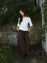 Indlæs billede til gallerivisning NEO NOIR Yara Poplin Skirt Chocolate
