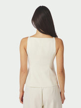 Indlæs billede til gallerivisning NEO NOIR Kylie Structure Waistcoat Off White
