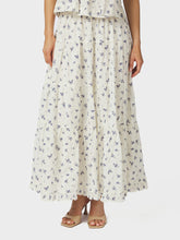 Indlæs billede til gallerivisning NEO NOIR Asta Small Blossom Skirt White Blue
