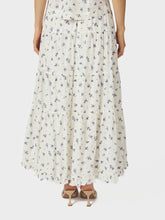 Indlæs billede til gallerivisning NEO NOIR Asta Small Blossom Skirt White Blue
