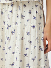 Indlæs billede til gallerivisning NEO NOIR Asta Small Blossom Skirt White Blue
