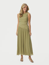 Indlæs billede til gallerivisning NEO NOIR Cludine Mesh Dress Sage Green
