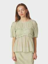 Indlæs billede til gallerivisning NEO NOIR Kiril S Voile Blouse Pistachio
