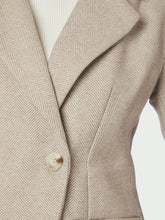 Indlæs billede til gallerivisning NEO NOIR Bowie Herringbone S Blazer Sand

