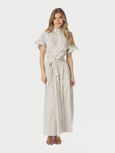 Indlæs billede til gallerivisning NEO NOIR Nellie Wide Stripe Dress Ivory
