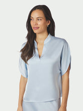 Indlæs billede til gallerivisning NEO NOIR Anelle Heavy Sateen Blouse Light Blue
