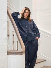 Indlæs billede til gallerivisning NEO NOIR Prina C Poplin Pant Navy
