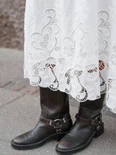 Indlæs billede til gallerivisning NEO NOIR Yara Long Emb Skirt White
