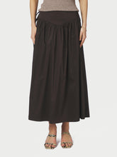 Indlæs billede til gallerivisning NEO NOIR Anais Poplin Skirt Chocolate Brown
