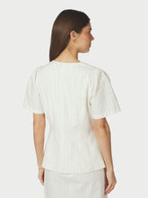 Indlæs billede til gallerivisning NEO NOIR Jules Summer Stripe Blouse Taupe Stripe
