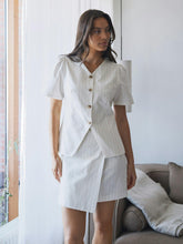 Indlæs billede til gallerivisning NEO NOIR Petrani Summer Stripe Skirt Taupe Stripe
