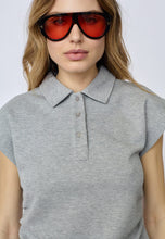 Indlæs billede til gallerivisning CO' COUTURE Sida Polo Top Grey Melange
