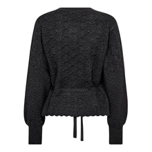 Indlæs billede til gallerivisning CO' COUTURE Row Pointelle Tie Cardigan Dark Grey
