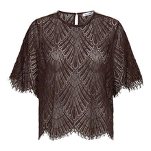 Indlæs billede til gallerivisning CO' COUTURE Leti CC Lace Blouse Dark Brown
