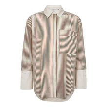 Indlæs billede til gallerivisning CO' COUTURE Avara CC Stripe Shirt Bone/Brown
