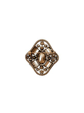 Indlæs billede til gallerivisning BLACK COLOUR Bcrococo Brooch Navy Gold Coloured
