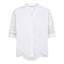 Indlæs billede til gallerivisning CO' COUTURE Poppy Emb V-Shirt Hvid
