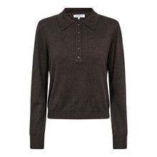 Indlæs billede til gallerivisning CO' COUTURE Cory Padded Polo Knit Dark Brown
