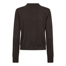 Indlæs billede til gallerivisning CO' COUTURE Cory Padded Polo Knit Dark Brown
