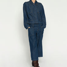 Indlæs billede til gallerivisning MOS MOSH Culotte Arge Jeans Crop Dark Blue
