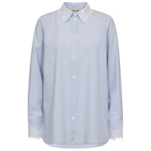 Indlæs billede til gallerivisning MOS MOSH Elinda Stripe Lace Shirt Brunnera Blue

