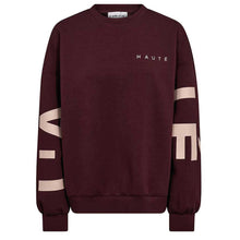 Indlæs billede til gallerivisning HAUTE L'AMITIE Maxi Split Logo Sweat Wine
