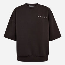 Indlæs billede til gallerivisning HAUTE L'AMITIE Maxi Split SS Logo Sweat Antracit
