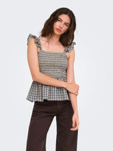 Indlæs billede til gallerivisning JDY Holly S/L Smock Top Sand/Blue
