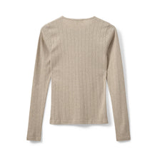 Indlæs billede til gallerivisning SOFIE SCHNOOR Alicia T-shirt Long Sleeve Beige Melange
