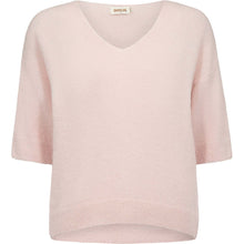 Indlæs billede til gallerivisning DEPECHE 100428 Sarah Alpaca V-Neck 1/2 Sleeve Dusty Rose
