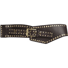 Indlæs billede til gallerivisning DEPECHE 17198 Studded Waist Belt Mocca
