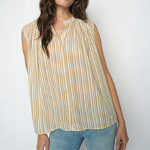 Indlæs billede til gallerivisning MOS MOSH Amelia Stripe SL Blouse Sesame
