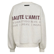 Indlæs billede til gallerivisning HAUTE L'AMITIE Back Print Studio Sweat Pearl Melange
