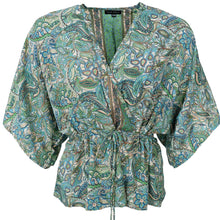 Indlæs billede til gallerivisning BLACK COLOUR Bcluna V-neck Blouse Sea Green
