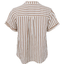 Indlæs billede til gallerivisning BLACK COLOUR Bcmelina Linen Shirt Camel Stripe
