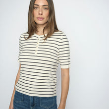 Indlæs billede til gallerivisning MOS MOSH Caliz Stripe SS Knit India Ink
