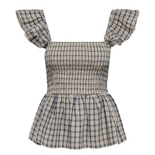 Indlæs billede til gallerivisning JDY Holly S/L Smock Top Sand/Blue
