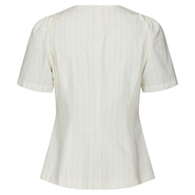 Indlæs billede til gallerivisning NEO NOIR Jules Summer Stripe Blouse Taupe Stripe
