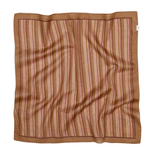 Indlæs billede til gallerivisning BECK SÖNDERGAARD Scallopia Striped Cotta Scarf Wood Trush Brown
